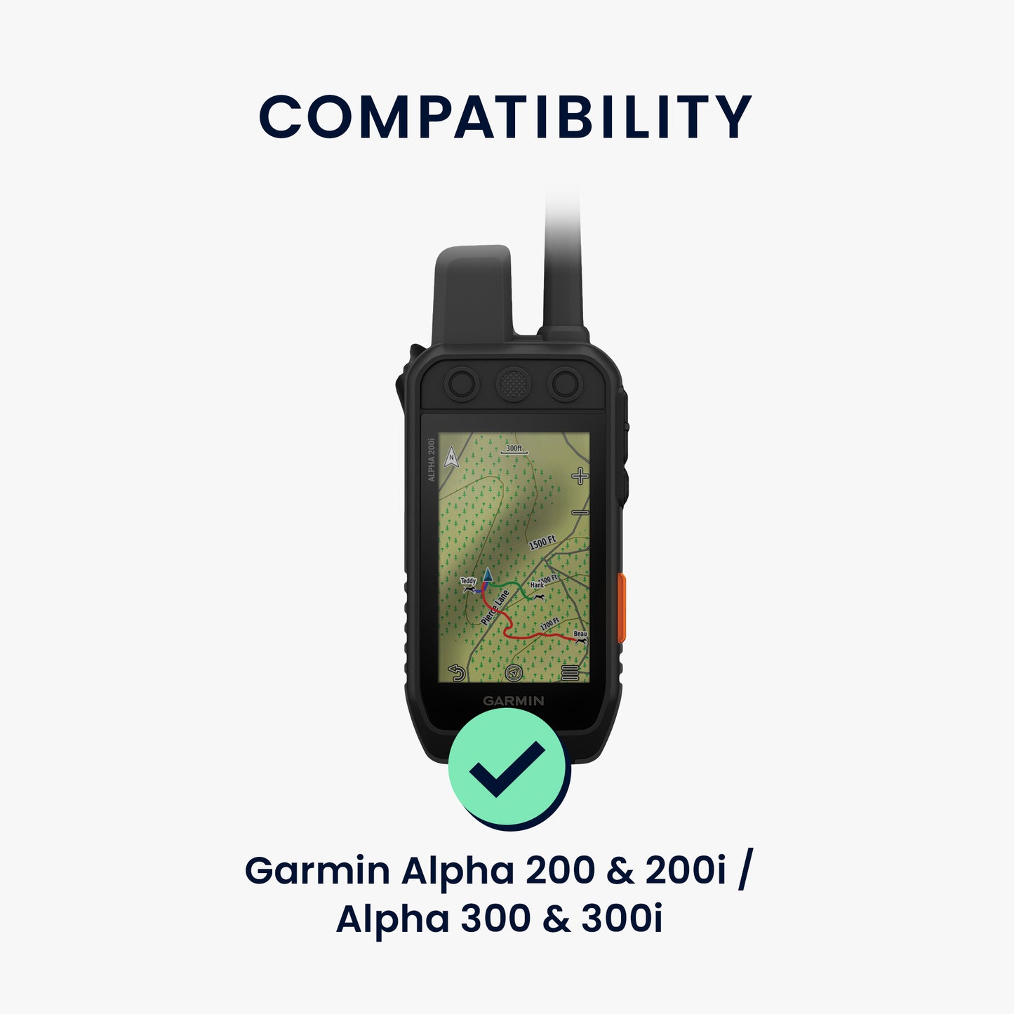 kwmobile Folie kompatibel mit Garmin Alpha 200 & 200i / Alpha 300 & 300i Folie Schutzfolie für Navigationsgerät