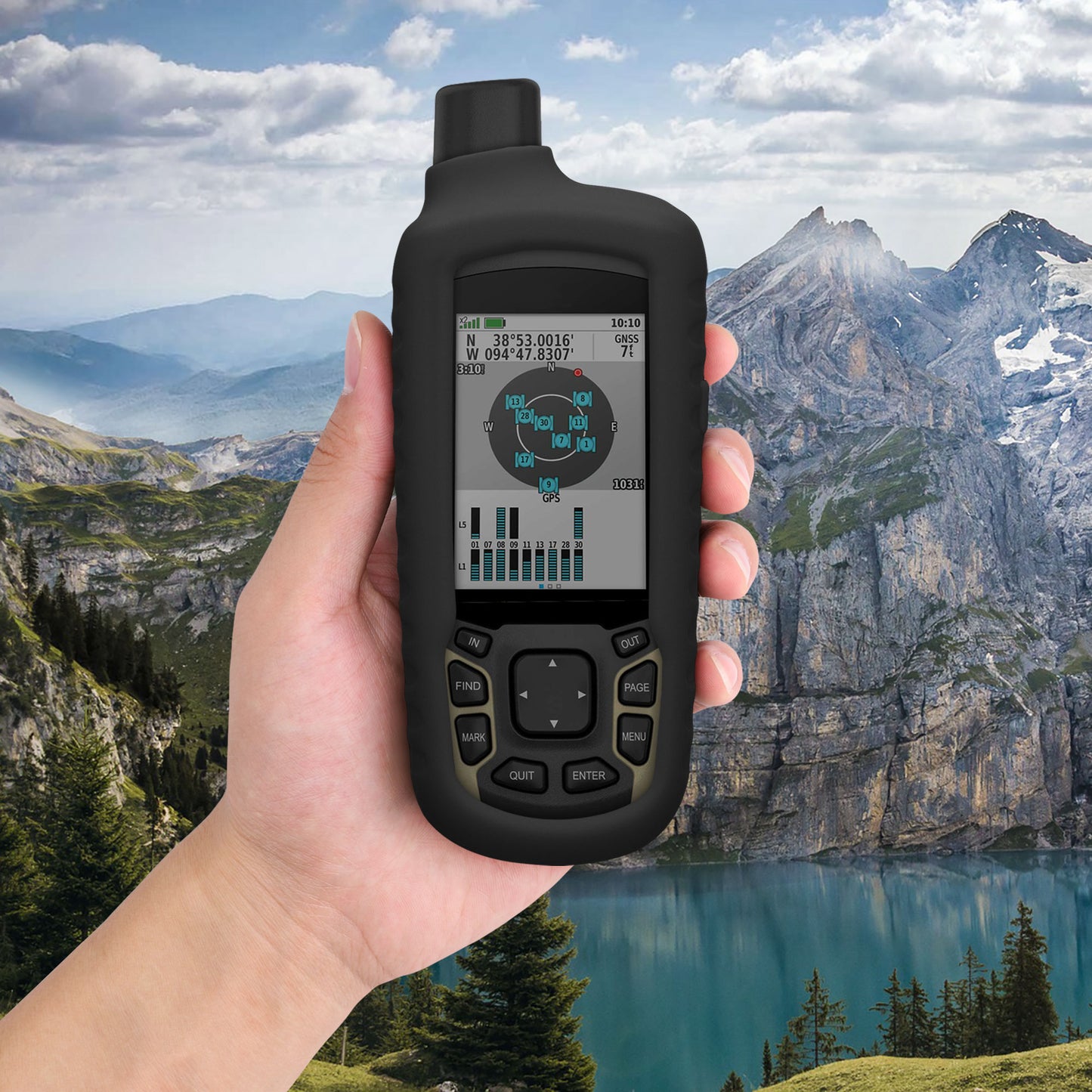 kwmobile Hülle kompatibel mit Garmin GPSMAP 65 / 62 / 62S / 62SC - Schutzhülle für GPS Handgerät