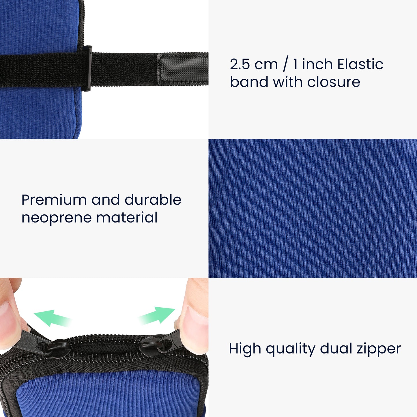 kwmobile Tasche für Tumbler Trinkflasche Tragetasche für Wasserflaschen Kleine Schutztasche mit Reißverschluss und Gummiband
