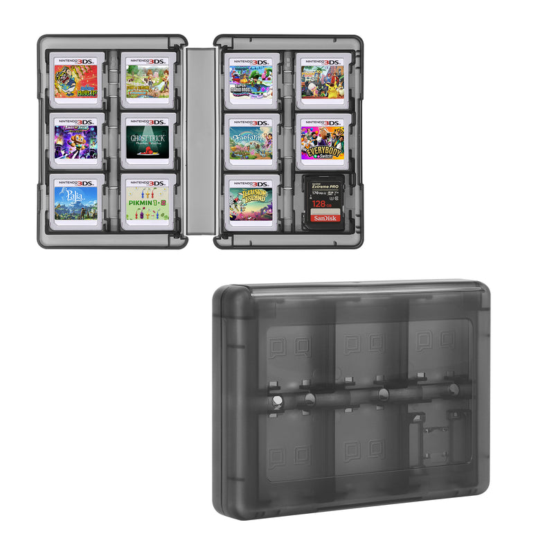kwmobile Aufbewahrungsbox für Spiel-Kartuschen kompatibel mit Nintendo 3DS Box - Spiele Hülle für bis zu 22 Spiele und Zubehör