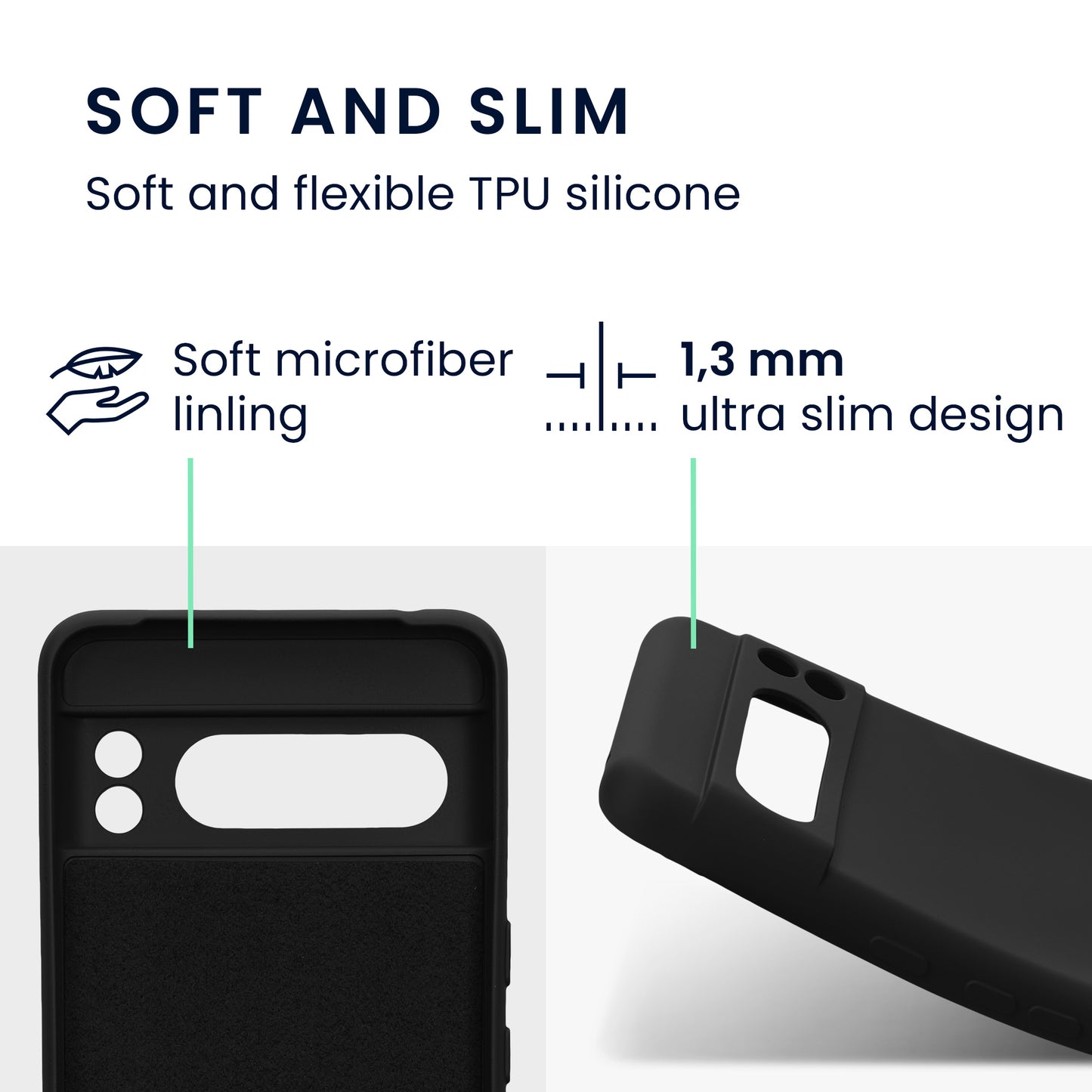 kwmobile Slim Case kompatibel mit Google Pixel 8 Pro Hülle