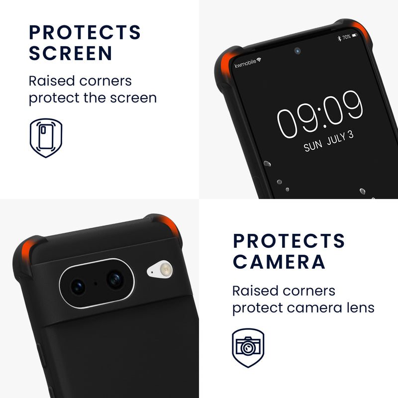 kwmobile Necklace Case kompatibel mit Google Pixel 8 Hülle - Cover mit Kordel zum Umhängen - Silikon Schutzhülle