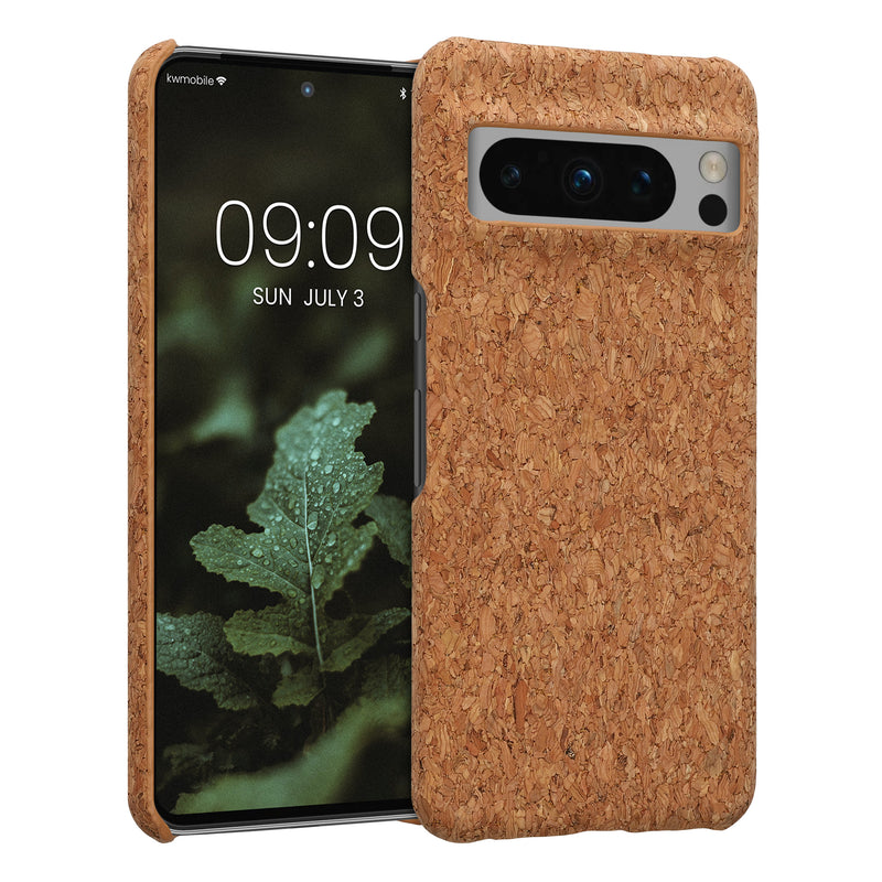 kwmobile Schutzhülle kompatibel mit Google Pixel 8 Pro - Hülle Kork - Handyhülle - Handy Case Cover Hellbraun Hellbraun  
