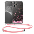 kwmobile Necklace Case kompatibel mit Xiaomi Redmi 12 Hülle Silikon Cover mit Handykette Kirschblütenblätter