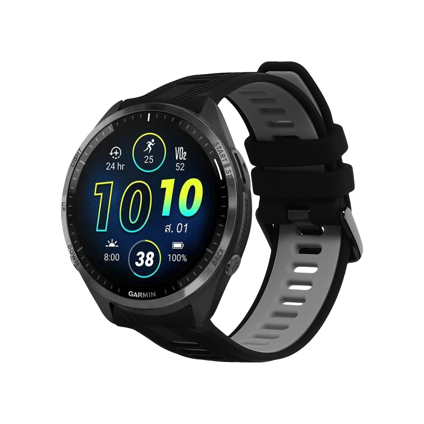 kwmobile Silikon Uhrenarmband für Garmin Forerunner 965 / 955 / 945 / 745 Armband Ersatzarmband für Fitnesstracker Wechselarmband Smartwatch