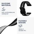 kwmobile Silikon Uhrenarmband für Garmin Forerunner 965 / 955 / 945 / 745 Armband Ersatzarmband für Fitnesstracker Wechselarmband Smartwatch