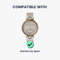 kwmobile Echtleder Uhrenarmband für Garmin Lily Sport Armband Ersatzarmband für Fitnesstracker Wechselarmband Smartwatch