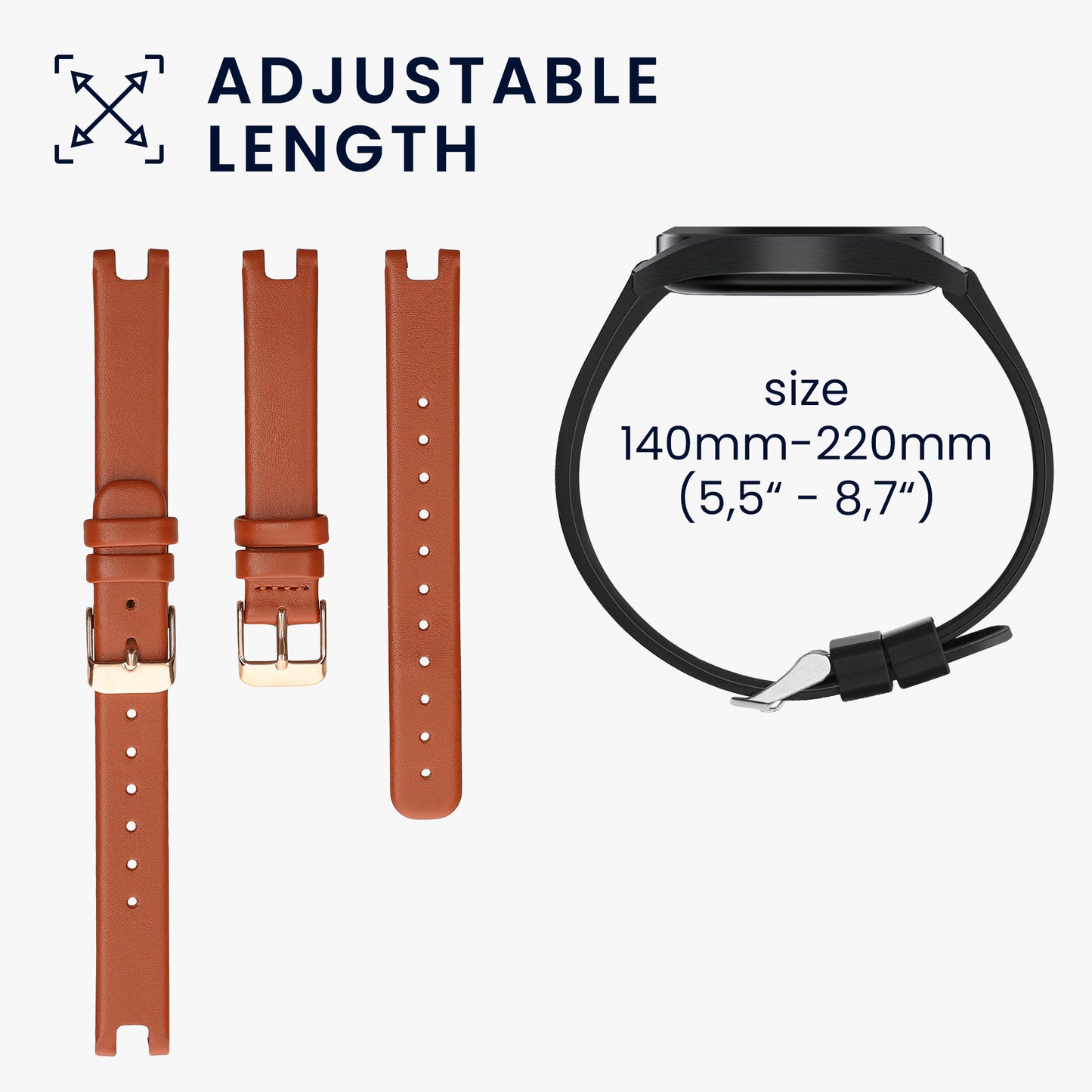 kwmobile Echtleder Uhrenarmband für Garmin Lily Sport Armband Ersatzarmband für Fitnesstracker Wechselarmband Smartwatch