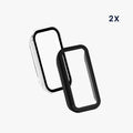 kwmobile Glas Hülle für Xiaomi Redmi Smart Band 2 Schutzhülle Fullbody Fitnesstracker Case Set