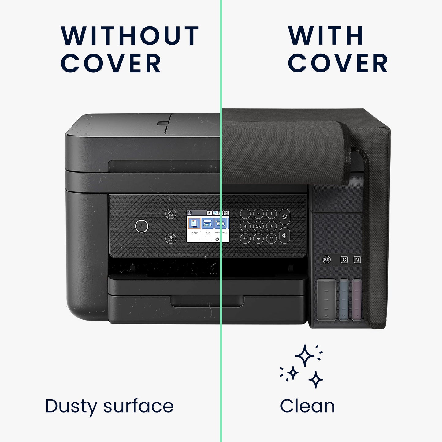 kwmobile Cover kompatibel mit Epson Eco Tank ET-3850 / Eco Tank ET-4856 - Tasche Hülle Drucker - Staubschutzhülle Schutzhaube Schutzhülle