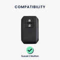 kwmobile Autoschlüssel Hülle kompatibel mit Suzuki 2-Tasten Autoschlüssel Keyless Go - Schlüsselhülle Silikon Cover
