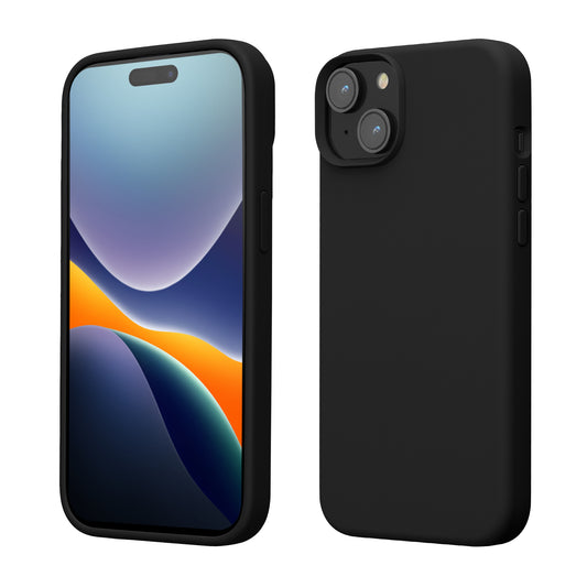 kwmobile Handyhülle für iPhone 15 Hülle, für iPhone 15 Case - Hülle Silikon - kabelloses Laden - Schwarz Schwarz  