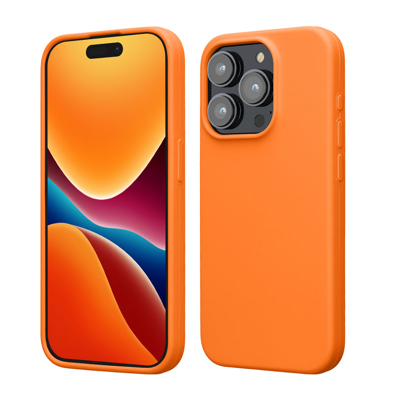 kwmobile Handyhülle für iPhone 15 Pro Max Hülle, für iPhone 15 Pro Max Case - Hülle Silikon - kabelloses Laden - Fruity Orange Fruity Orange  