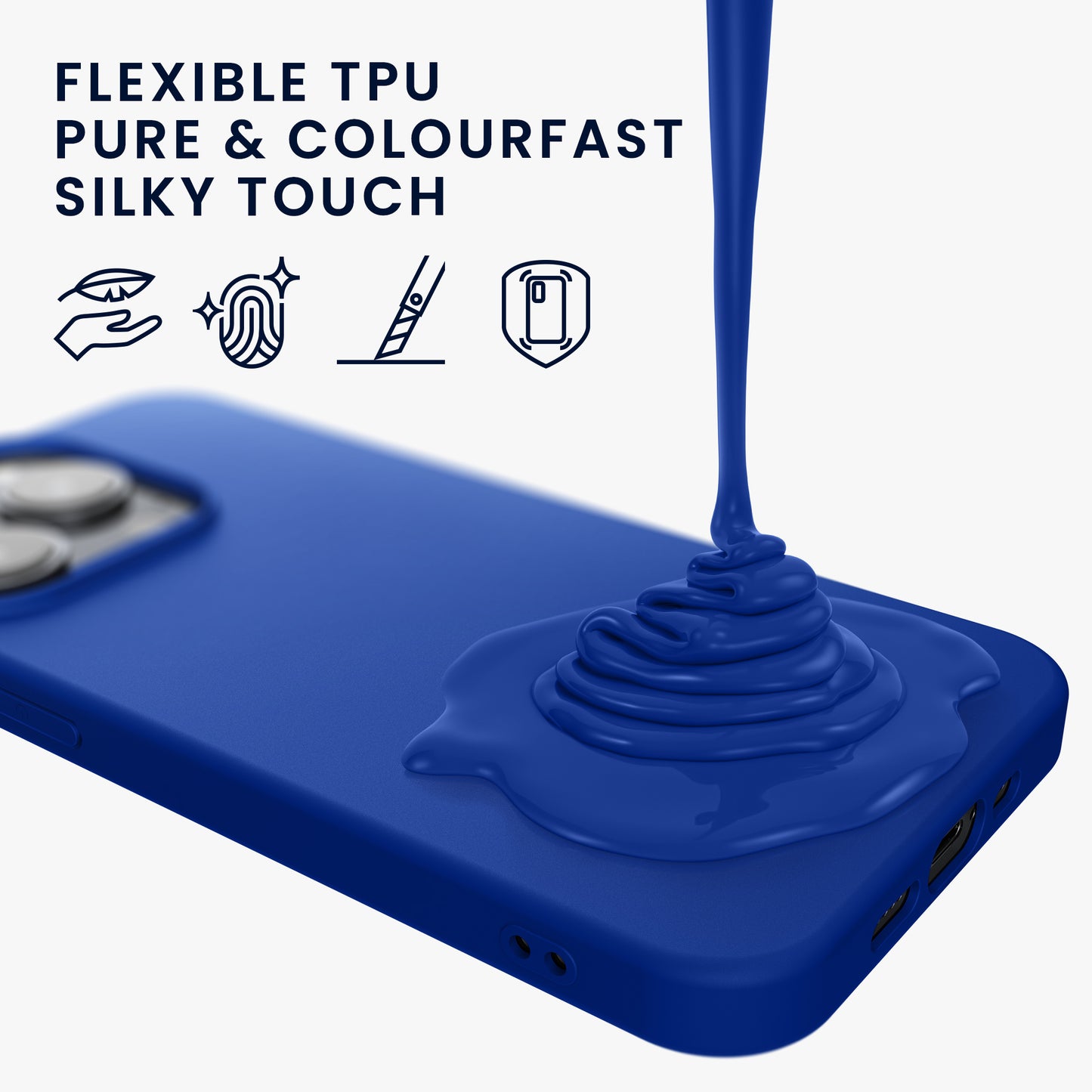 kwmobile Hülle kompatibel mit iPhone 15 Hülle - Weiche und schlanke Silikon Handyhülle - Stoßabsorbierendes Flexibles Case