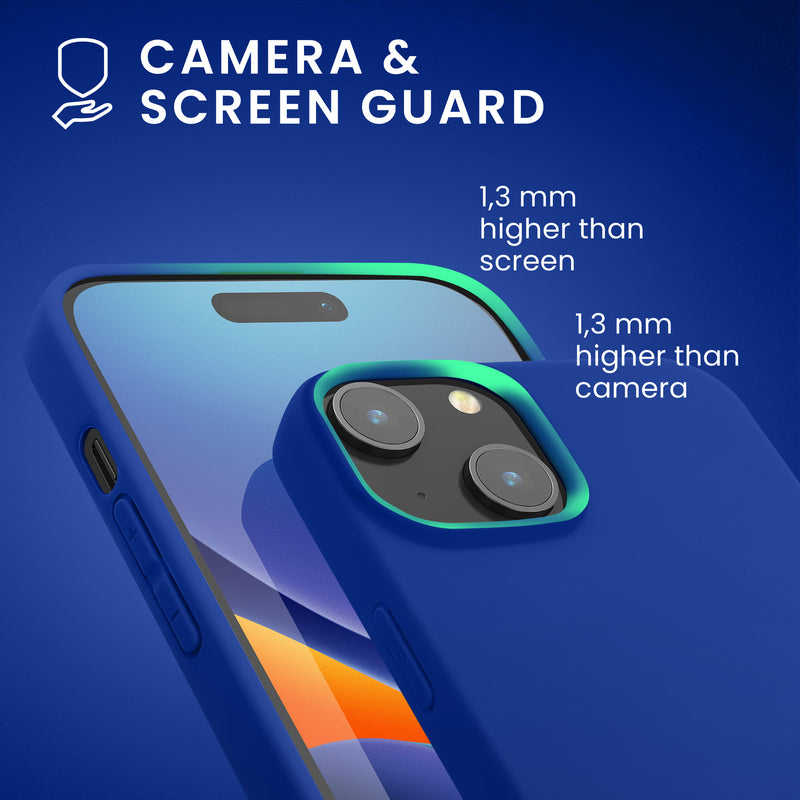 kwmobile Hülle kompatibel mit iPhone 15 Hülle - Weiche und schlanke Silikon Handyhülle - Stoßabsorbierendes Flexibles Case