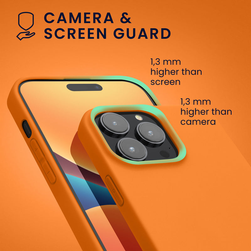 kwmobile Hülle kompatibel mit iPhone 15 Pro Hülle - Weiche und schlanke Silikon Handyhülle - Stoßabsorbierendes Flexibles Case