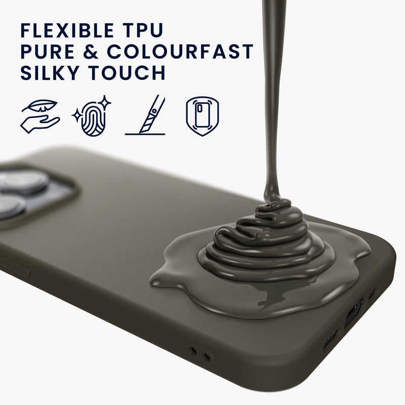 TPU Hülle für iPhone 15 Pro Max in Olivgrün matt