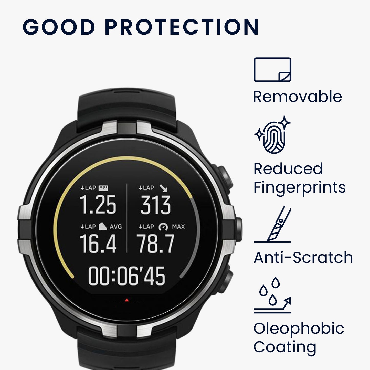 Echtglas Schutz für Suunto 9 / 9 Baro / Spartan Sport Wrist HR