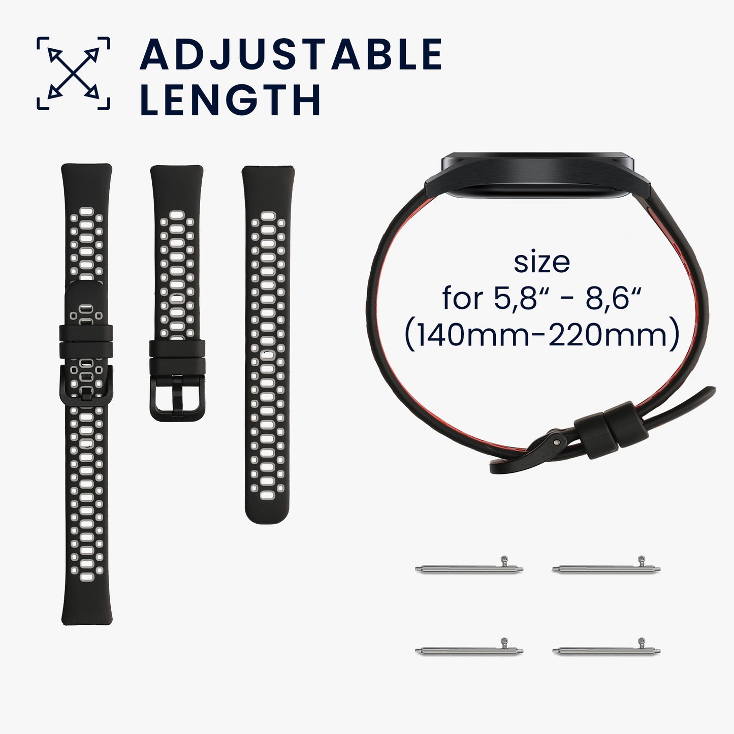 kwmobile Uhrenarmband für Huawei Band 10 / 9 / 8 Armband Fitnesstracker Band Set Ersatzarmband Smartwatch