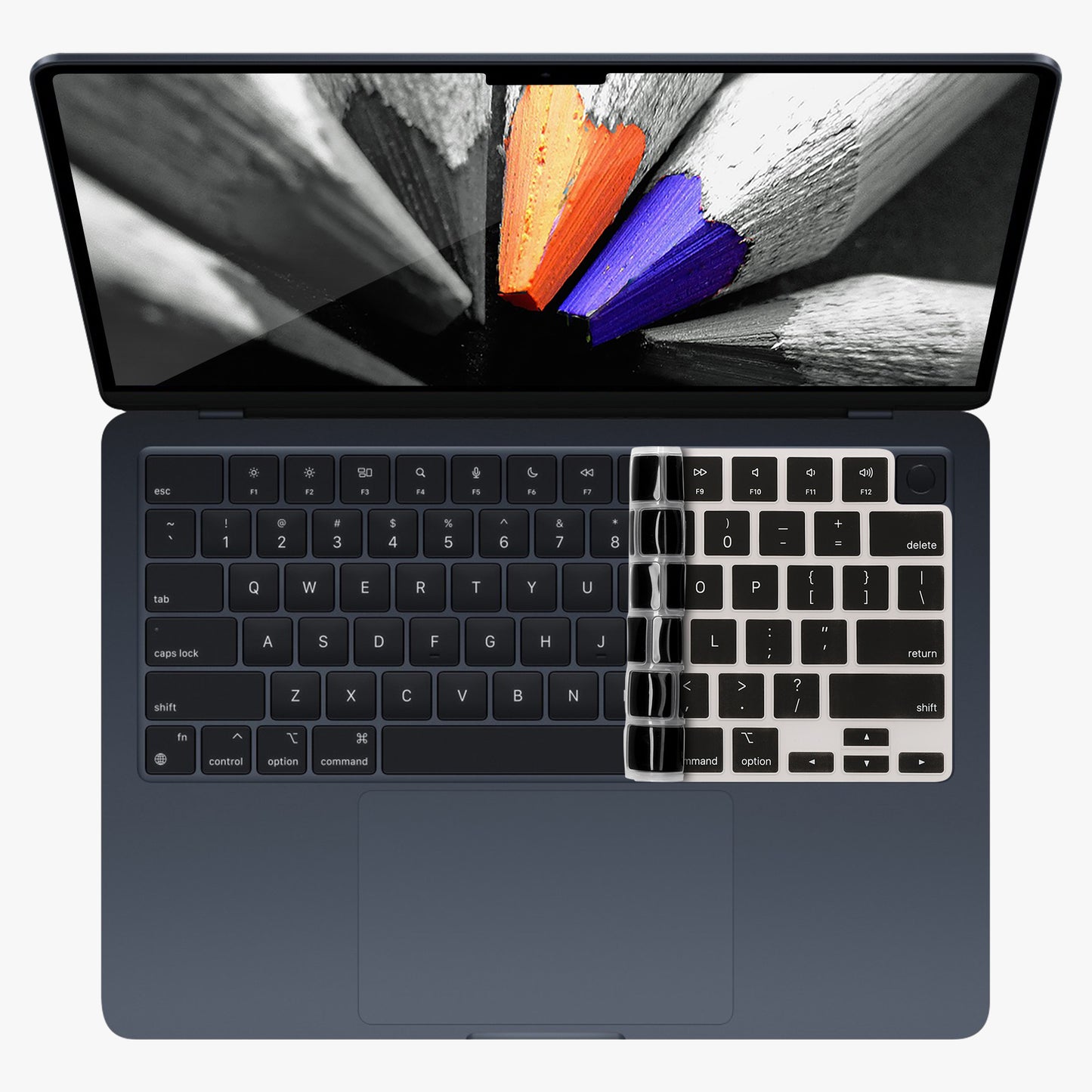 kwmobile Tastaturschutz für Apple Macbook Air 15 2023 M2 (A2941) QWERTY US Keyboard Cover Abdeckung
