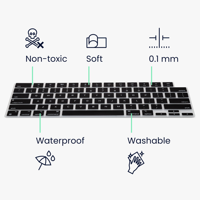 kwmobile Tastaturschutz für Apple Macbook Air 15 2023 M2 (A2941) QWERTY US Keyboard Cover Abdeckung