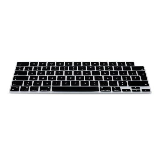 kwmobile Silikon Tastaturschutz AZERTY (Frankreich, Belgien) kompatibel mit Apple Macbook Air 15 2023 M2 (A2941) - in Schwarz Schwarz  