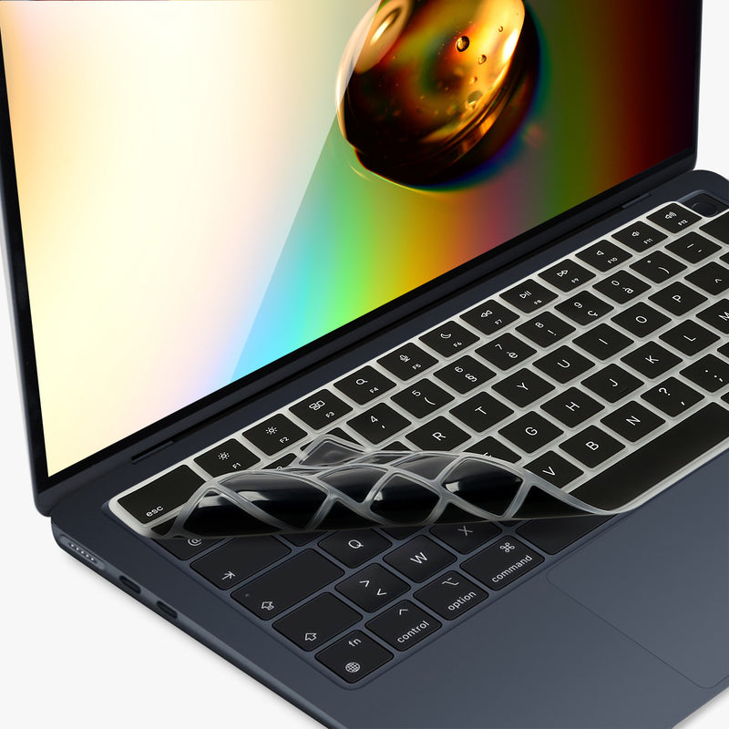 Silikon Tastaturschutz AZERTY (Frankreich, Belgien) kompatibel mit Apple Macbook Air 15 2023 M2 (A2941)