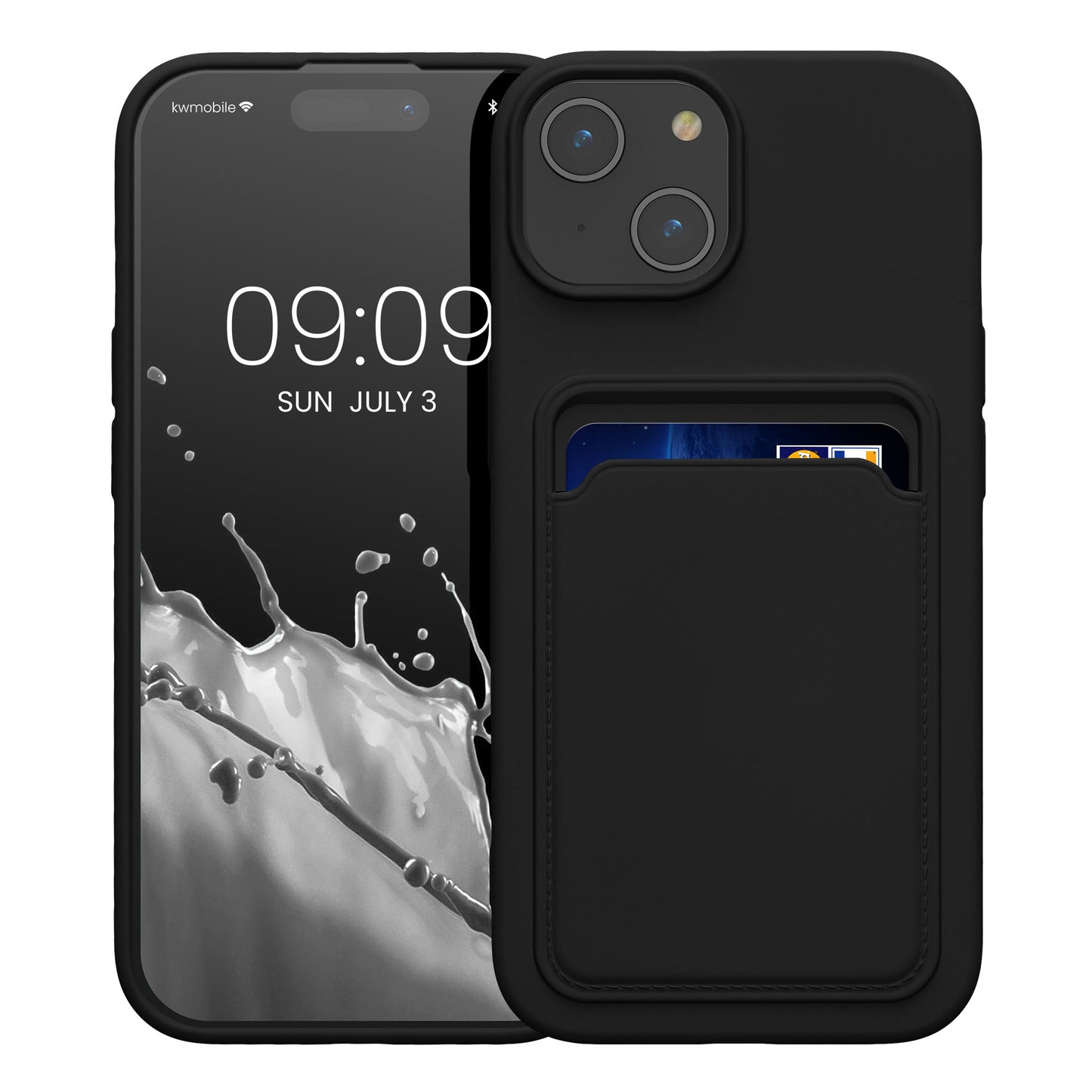 kwmobile Handyhülle kompatibel mit iPhone 15 - Handy Cover mit Fach für Karten
