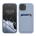 kwmobile Handyhülle kompatibel mit iPhone 15 Hülle - Handy Cover mit Fach für Karten - in Lavendel Lavendel  