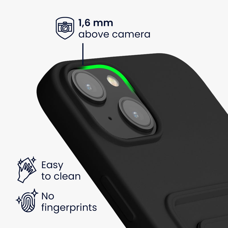 kwmobile Handyhülle kompatibel mit iPhone 15 Plus Hülle - Handy Cover mit Fach für Karten