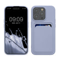 kwmobile Handyhülle kompatibel mit iPhone 15 Pro Hülle - Handy Cover mit Fach für Karten - in Lavendel Lavendel  