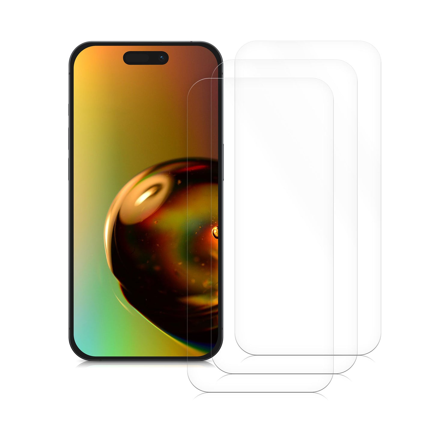 kwmobile Displayschutzfolie kompatibel mit iPhone 15 Set