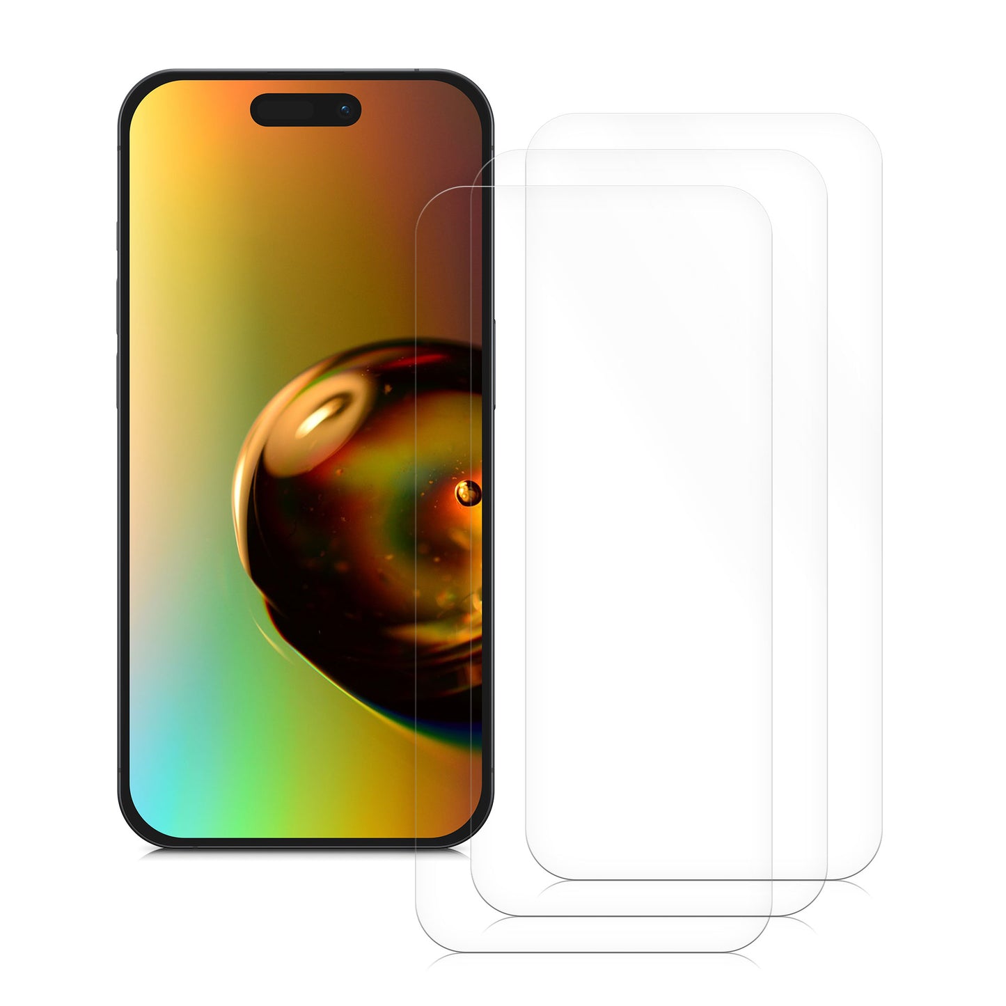 kwmobile Displayschutzfolie kompatibel mit iPhone 15 Pro Folie Set