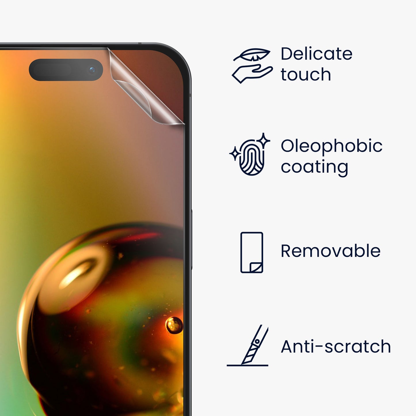 kwmobile Displayschutzfolie kompatibel mit iPhone 15 Pro Folie Set