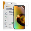 kwmobile 3x Displayschutzfolie kompatibel mit iPhone 15 Pro Max Folie - klare Schutzfolien Set in transparent Transparent  