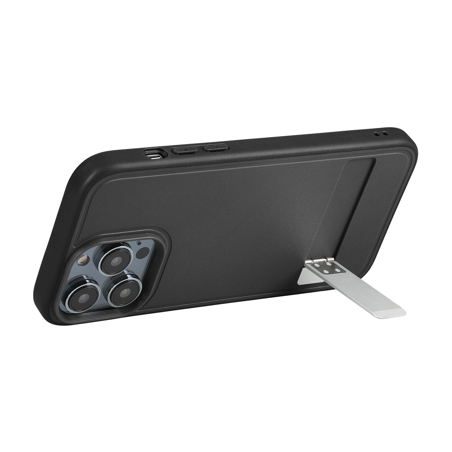 kwmobile Hülle kompatibel mit iPhone 15 Pro mit ausklappbarem Ständer