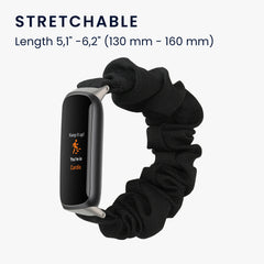 Ersatz Armband im Scrunchie Haargummi Design - Schwarz - Sonstiges