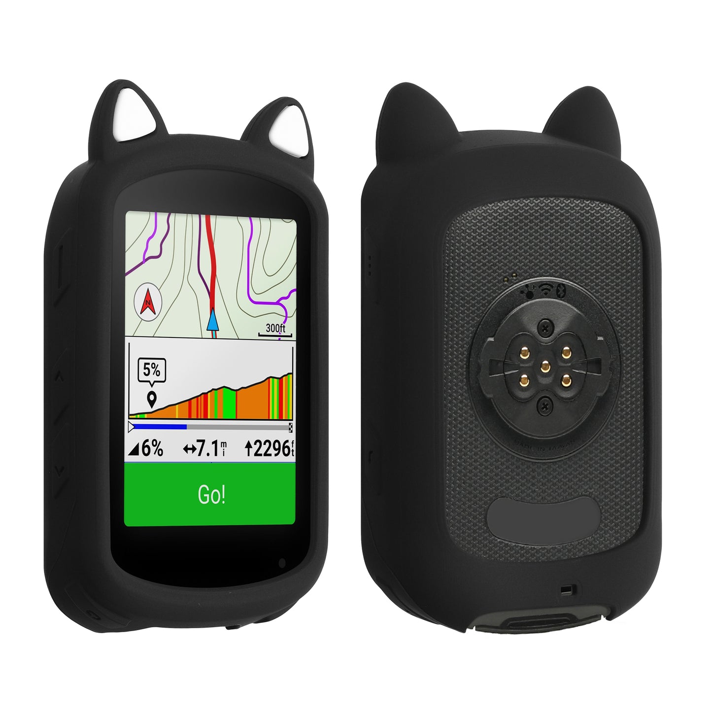 kwmobile Hülle kompatibel mit Garmin Edge 840 / Edge 540 - Silikon GPS Case - Backcover für Bike GPS Computer - Schutzhülle Fahrradcomputer Schwarz  
