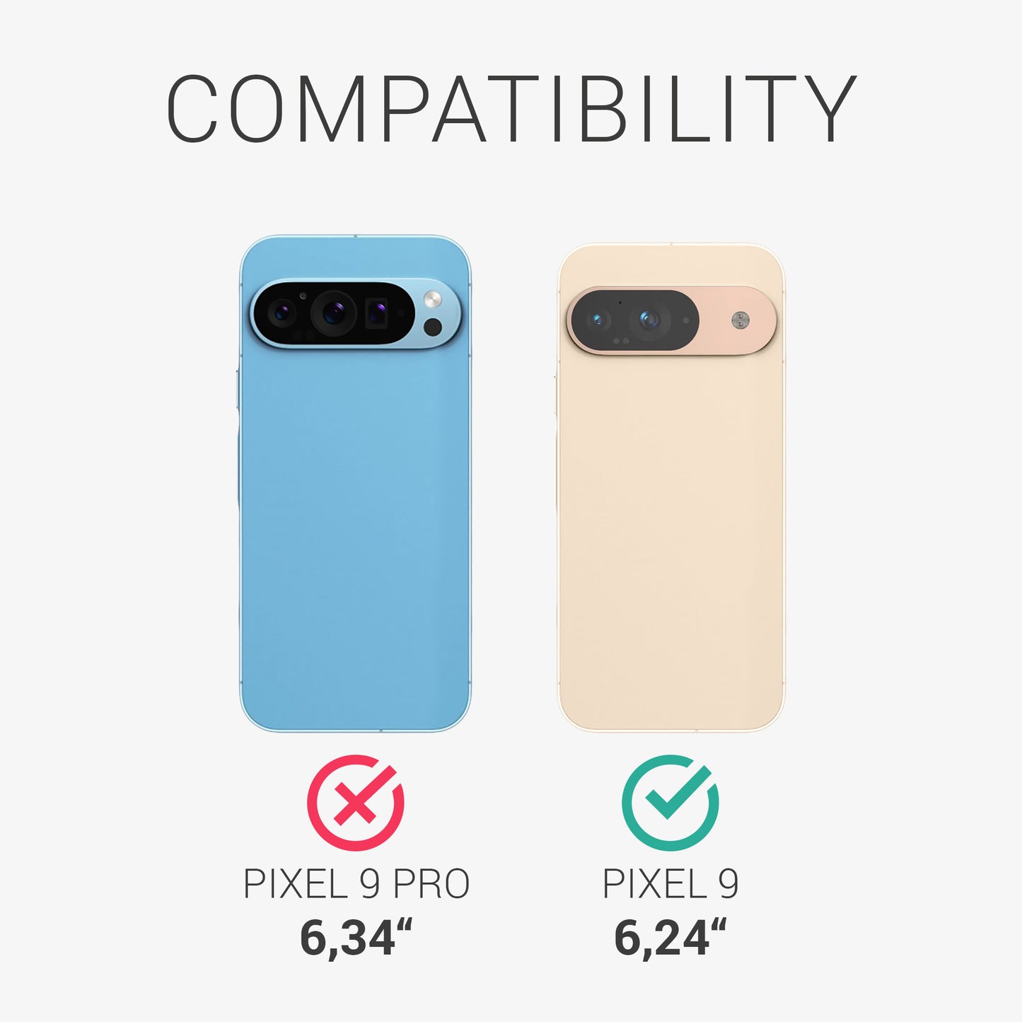 kalibri Schutzhülle kompatibel mit Google Pixel 9 - Handy Cover Case Handyhülle