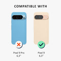 kalibri Hülle kompatibel mit Google Pixel 9 Case - Handyhülle mit 2x Glas Schutz Folie - Cover Handyhülle