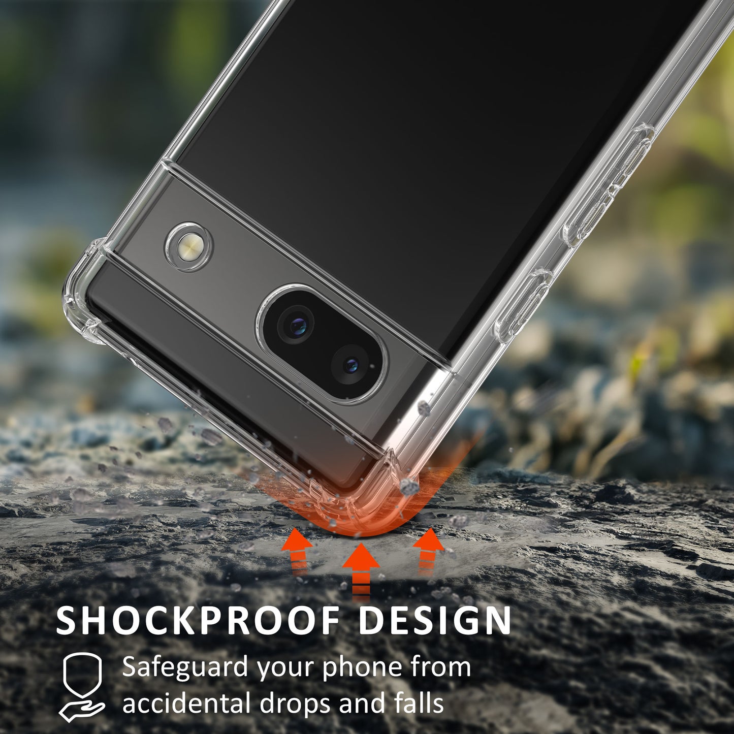 kalibri Hülle kompatibel mit Google Pixel 7a Case - Handyhülle mit 2x Glas Schutz Folie - Cover Handyhülle