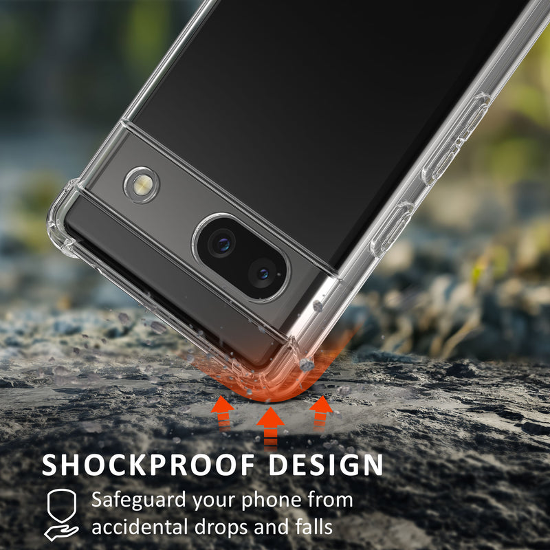 kalibri Hülle kompatibel mit Google Pixel 7a Case - Handyhülle mit 2x Glas Schutz Folie - Cover Handyhülle