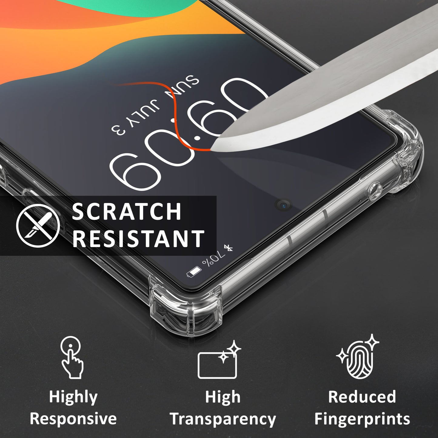 kalibri Hülle kompatibel mit Google Pixel 7a Case - Handyhülle mit 2x Glas Schutz Folie - Cover Handyhülle