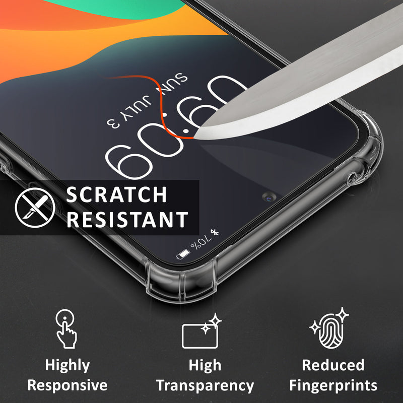 kalibri Hülle kompatibel mit Google Pixel 8a Case - Handyhülle mit 2x Glas Schutz Folie - Cover Handyhülle
