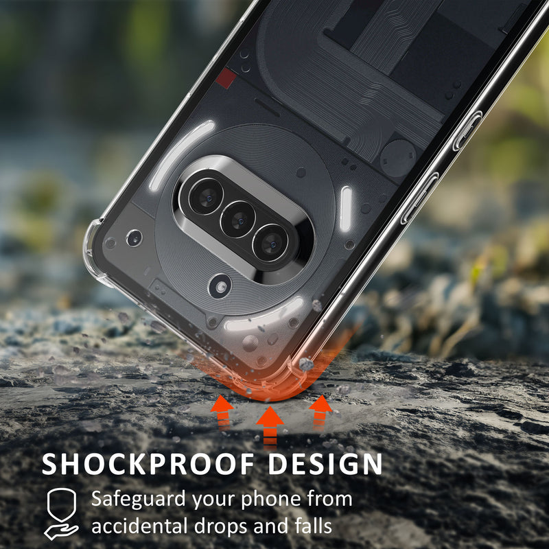 kalibri Hülle kompatibel mit Nothing Phone 3a Case - Handyhülle mit 2x Glas Schutz Folie - Cover Handyhülle