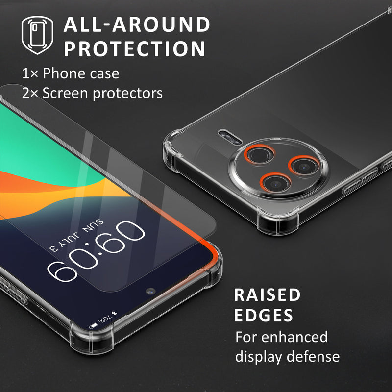 kalibri Hülle kompatibel mit Xiaomi Poco F7 Pro Case - Handyhülle mit 2x Glas Schutz Folie - Cover Handyhülle