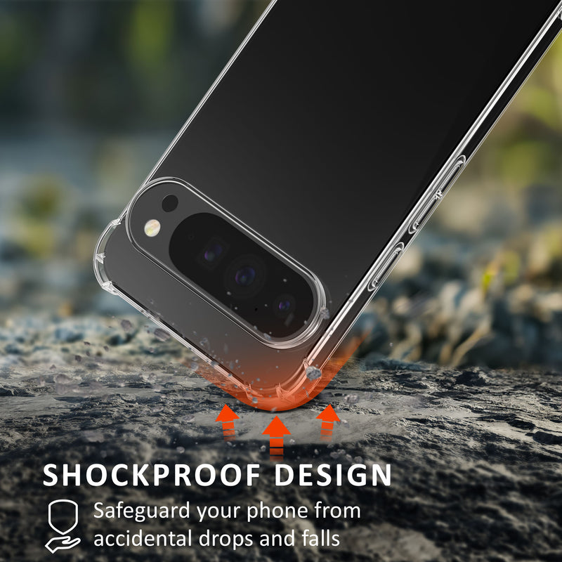 kalibri Hülle kompatibel mit Google Pixel 10 / Pixel 10 Pro Case - Handyhülle mit 2x Glas Schutz Folie - Cover Handyhülle