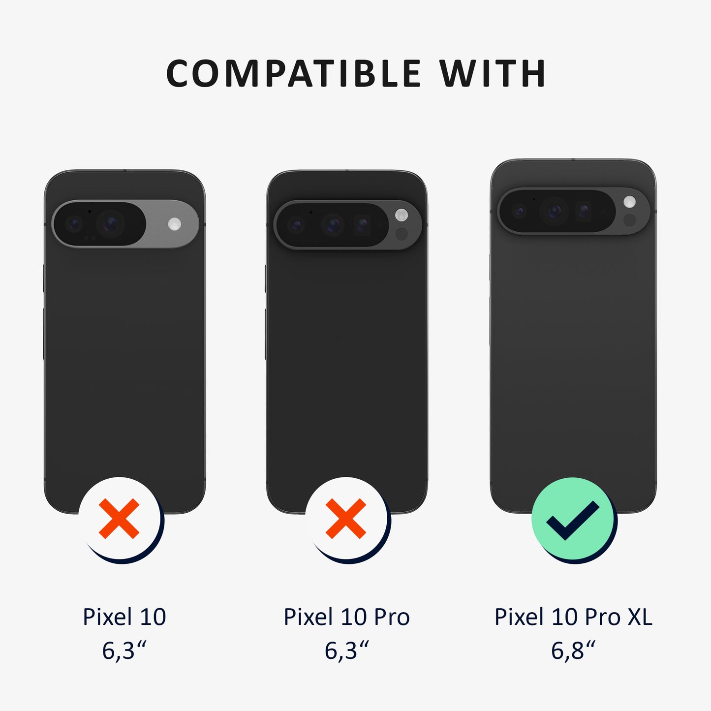 kalibri Hülle kompatibel mit Google Pixel 10 Pro XL Case - Handyhülle mit 2x Glas Schutz Folie - Cover Handyhülle