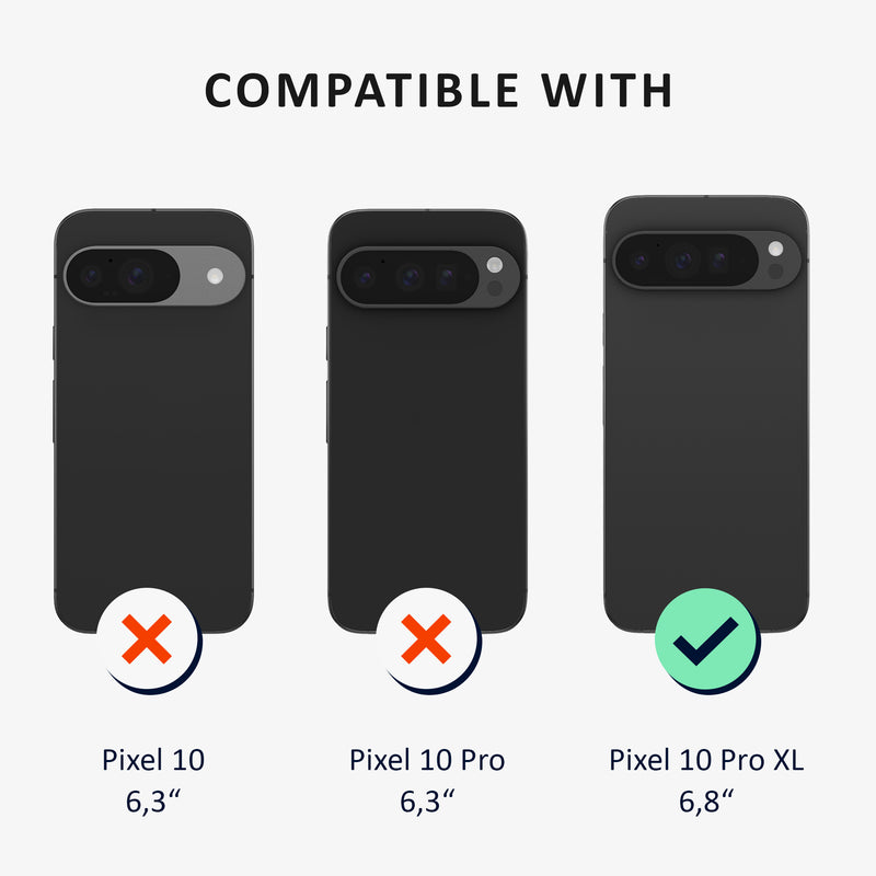 kalibri Hülle kompatibel mit Google Pixel 10 Pro XL Case - Handyhülle mit 2x Glas Schutz Folie - Cover Handyhülle