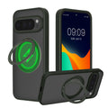 kalibri Schutzhülle mit Standringhalter kompatibel mit Google Pixel 10 Pro XL Hülle - Kickstand 360° Ring Hardcase kompatibel mit MagSafe - Moosgrün Matt Transparent Moosgrün  